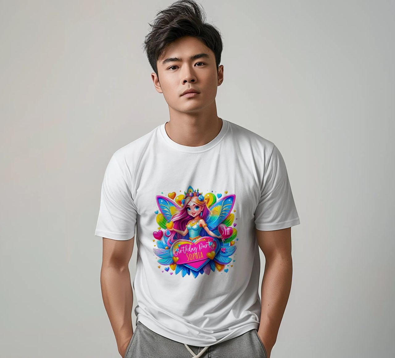 Little Fairy Magic Art - Add Custom Name, Event and Age t-shirt by Artnesia
