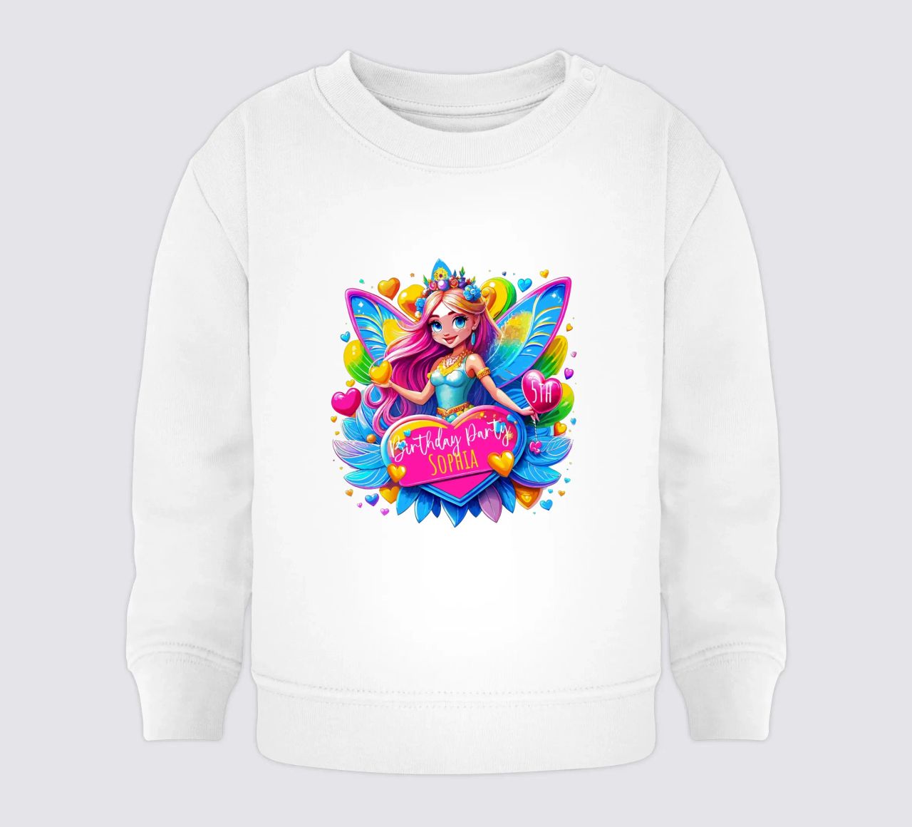 Little Fairy Magic Art - Add Custom Name, Event and Age baby sweatshirt by Artnesia