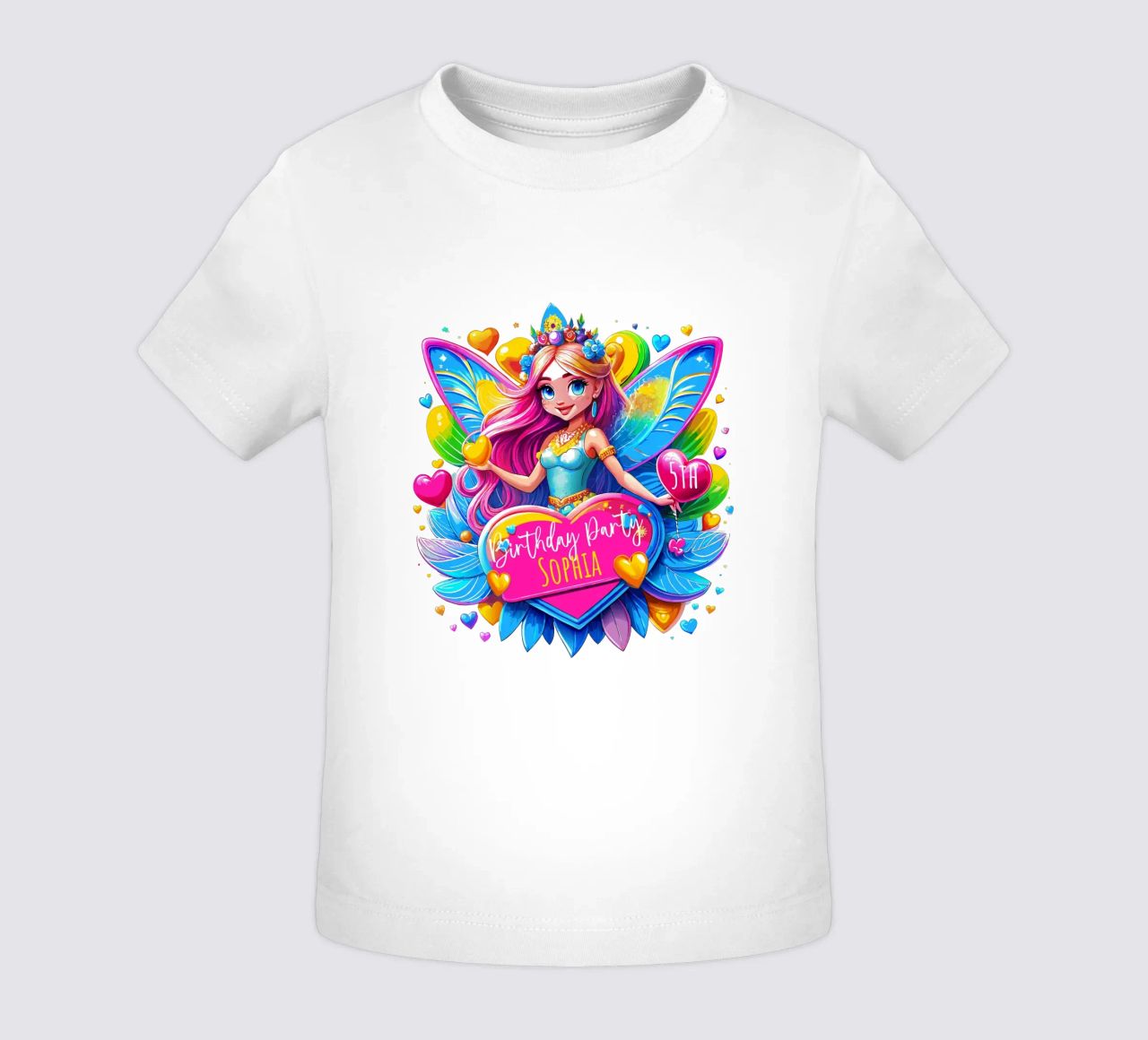 Little Fairy Magic Art - Add Custom Name, Event and Age baby t-shirt by Artnesia