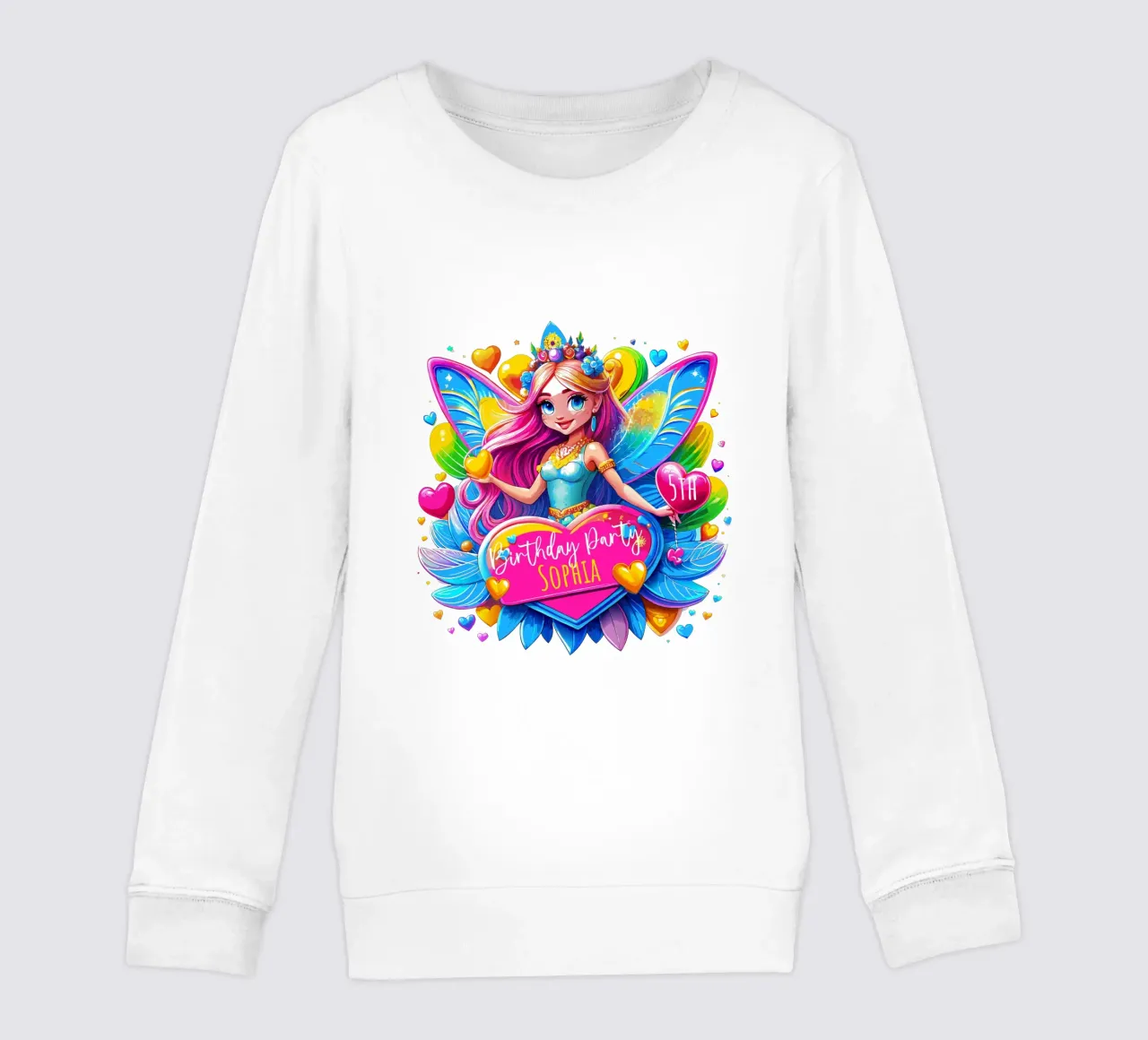 Little Fairy Magic Art - Aggiungi nome, evento ed età personalizzati felpa bambino da Artnesia