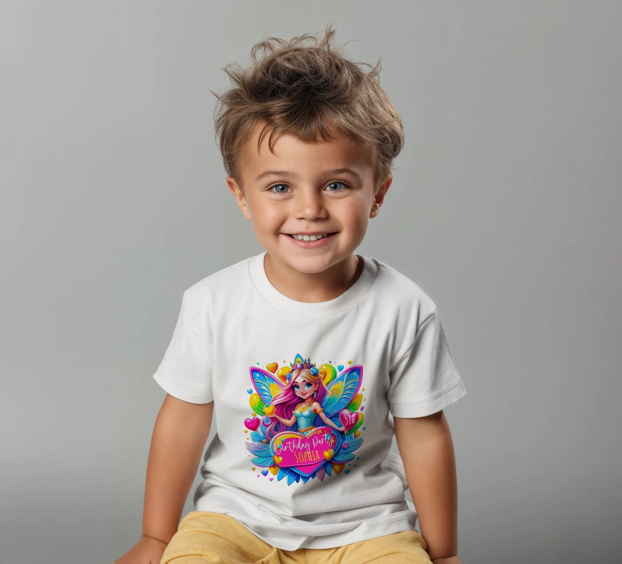 Little Fairy Magic Art - Add Custom Name, Event and Age kids t-shirt by Artnesia