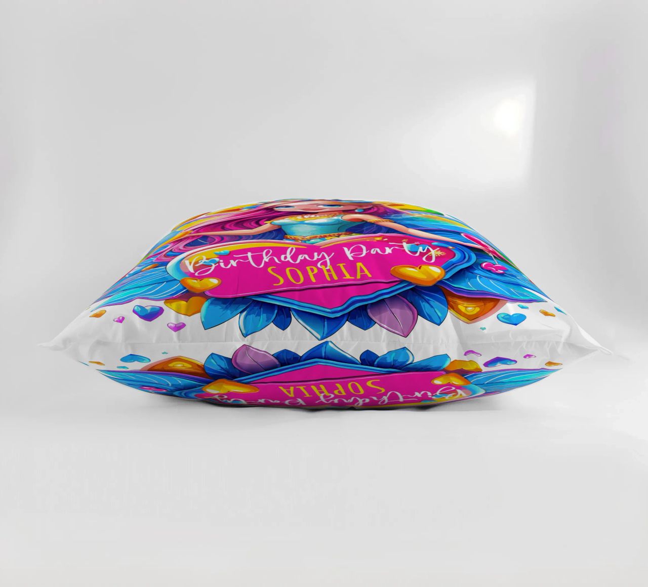 Little Fairy Magic Art - Add Custom Name, Event and Age decorative cushion by Artnesia