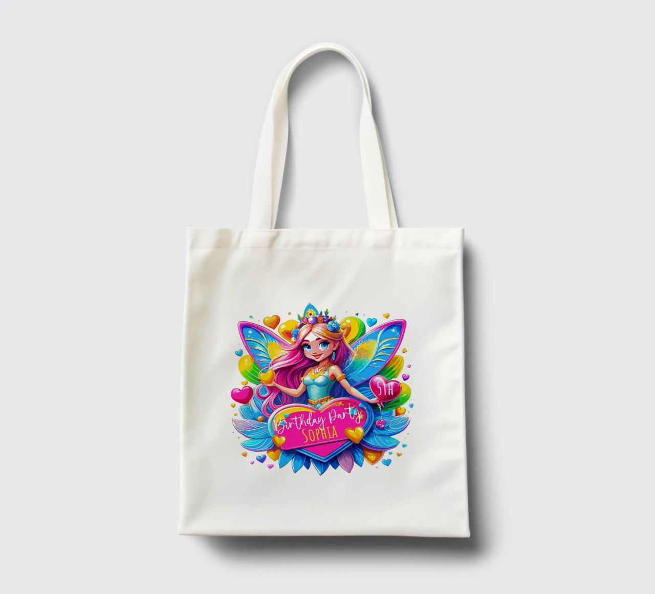 Little Fairy Magic Art - Add Custom Name, Event and Age tote bag by Artnesia