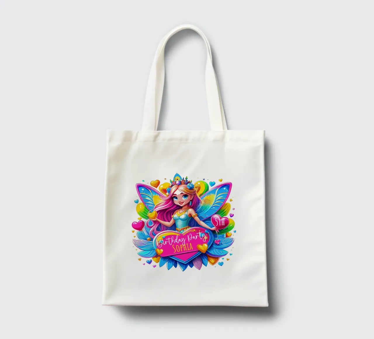 Little Fairy Magic Art - Añadir nombre personalizado, evento y edad tote bag de Artnesia