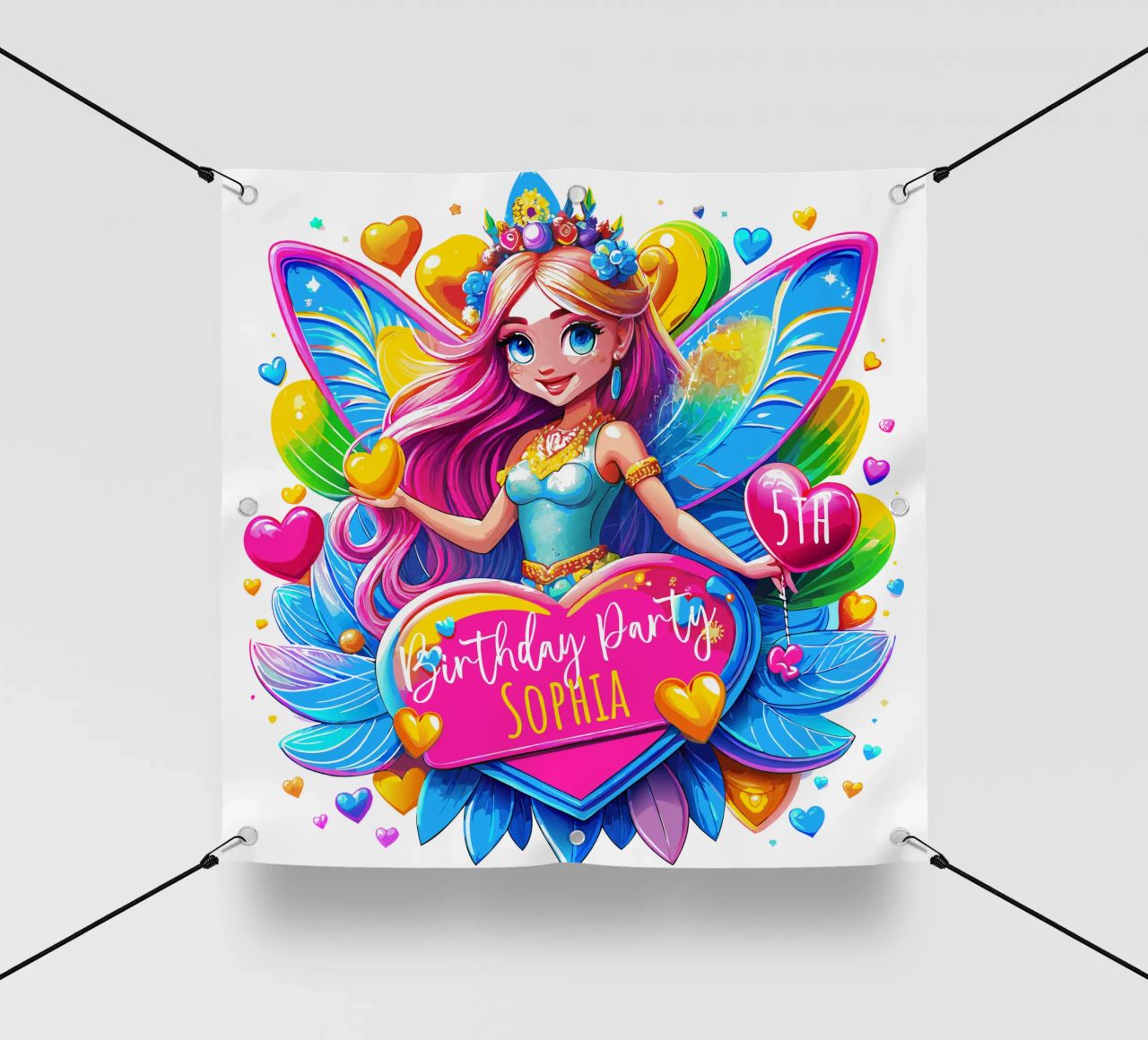 Little Fairy Magic Art - Add Custom Name, Event and Age pvc cover by Artnesia