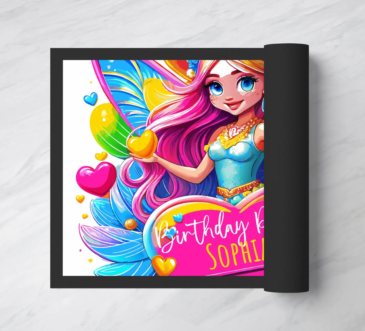 Little Fairy Magic Art - Add Custom Name, Event and Age doormat by Artnesia
