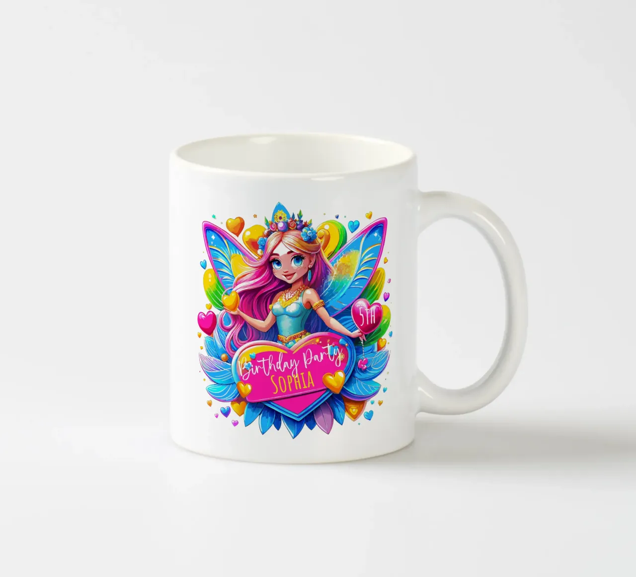 Little Fairy Magic Art - Name, Ereignis und Alter hinzufügen Keramik Tasse von Artnesia