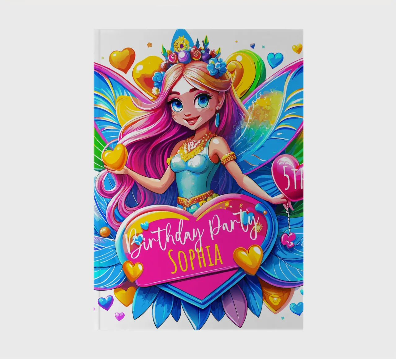 Little Fairy Magic Art - Add Custom Name, Event and Age notebook by Artnesia