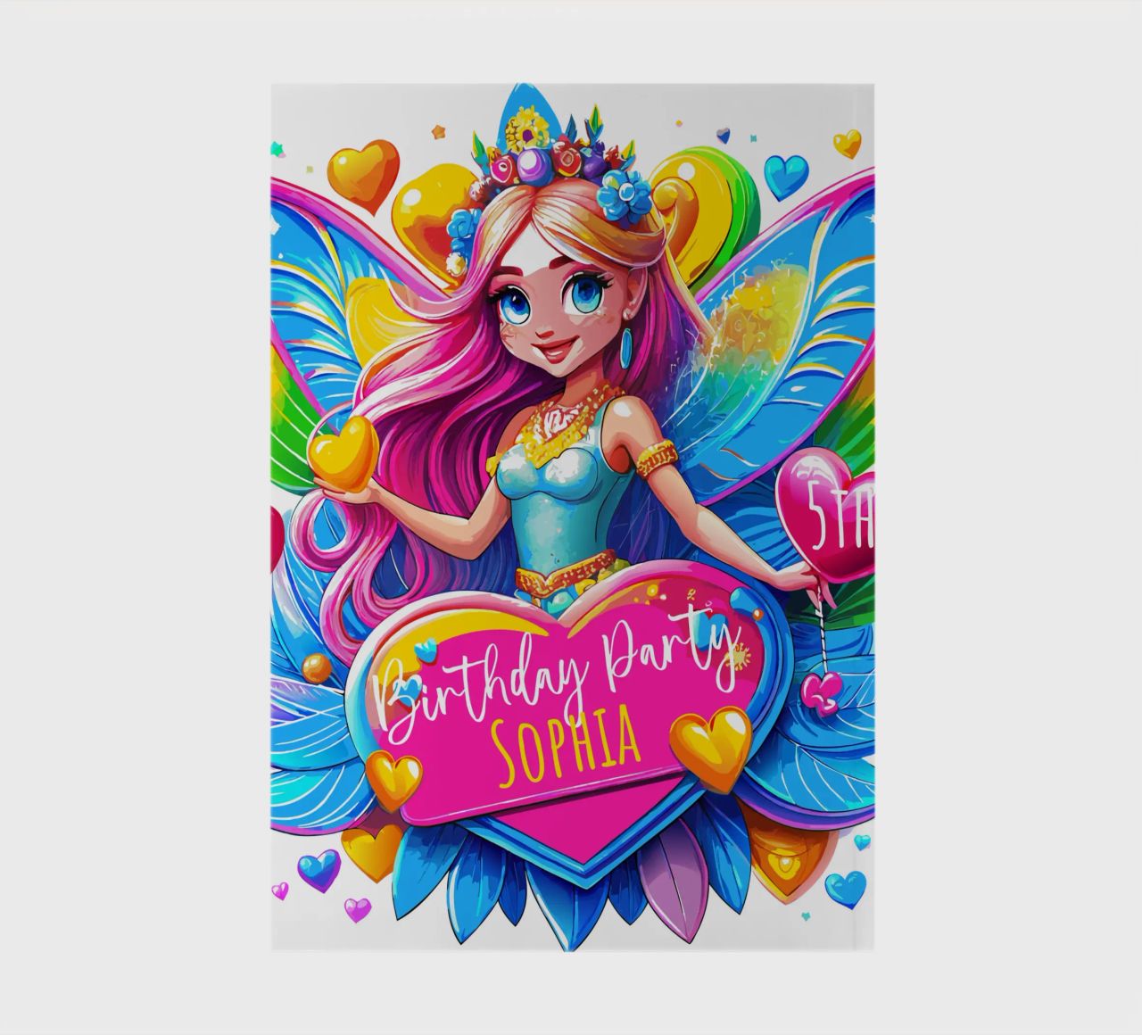 Little Fairy Magic Art - Add Custom Name, Event and Age notebook by Artnesia