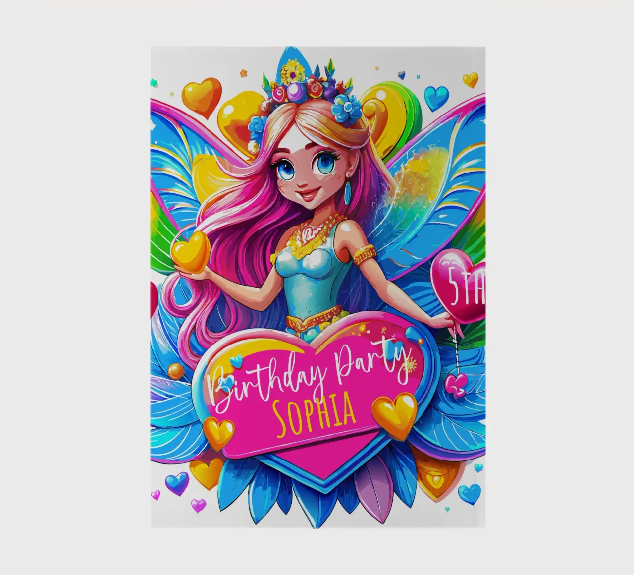 Little Fairy Magic Art - Add Custom Name, Event and Age notebook by Artnesia