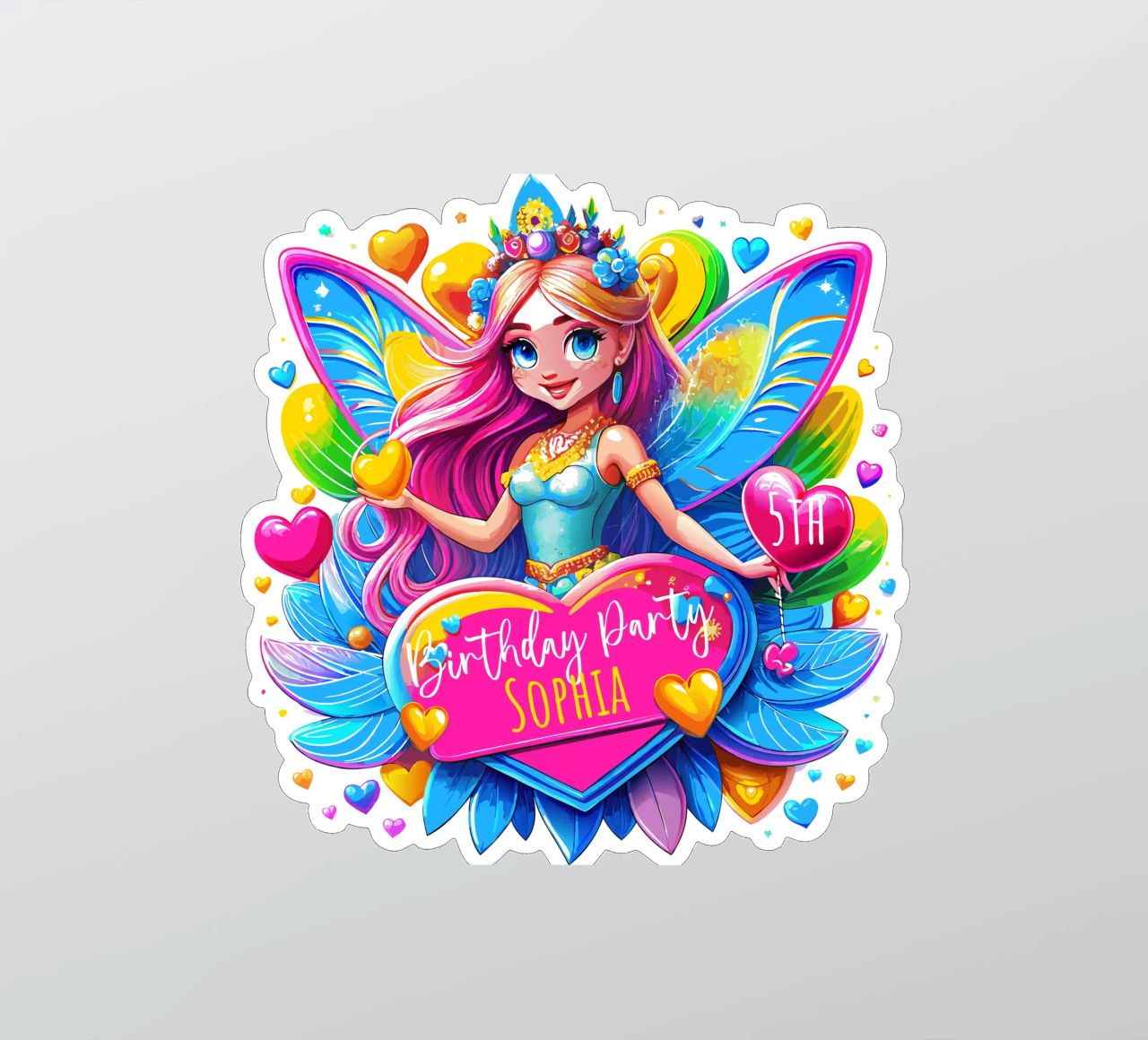 Little Fairy Magic Art - Add Custom Name, Event and Age sticker by Artnesia