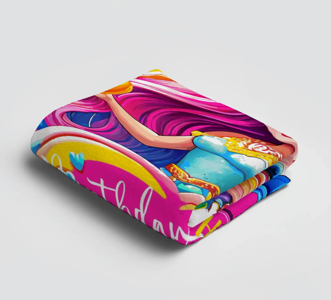 Little Fairy Magic Art - Add Custom Name, Event and Age towel by Artnesia