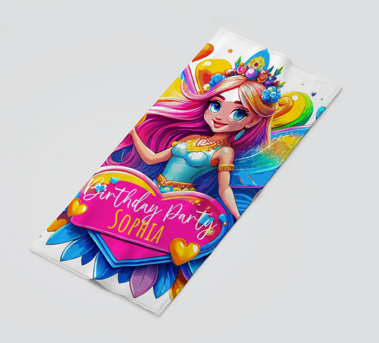 Little Fairy Magic Art - Name, Ereignis und Alter hinzufügen Strandtuch von Artnesia