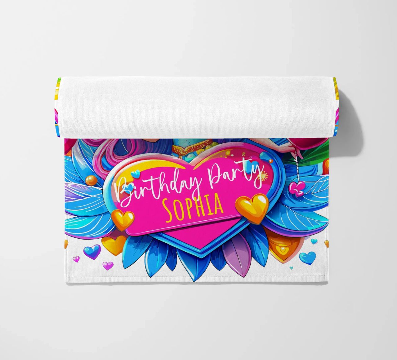Little Fairy Magic Art - Add Custom Name, Event and Age beach towel by Artnesia