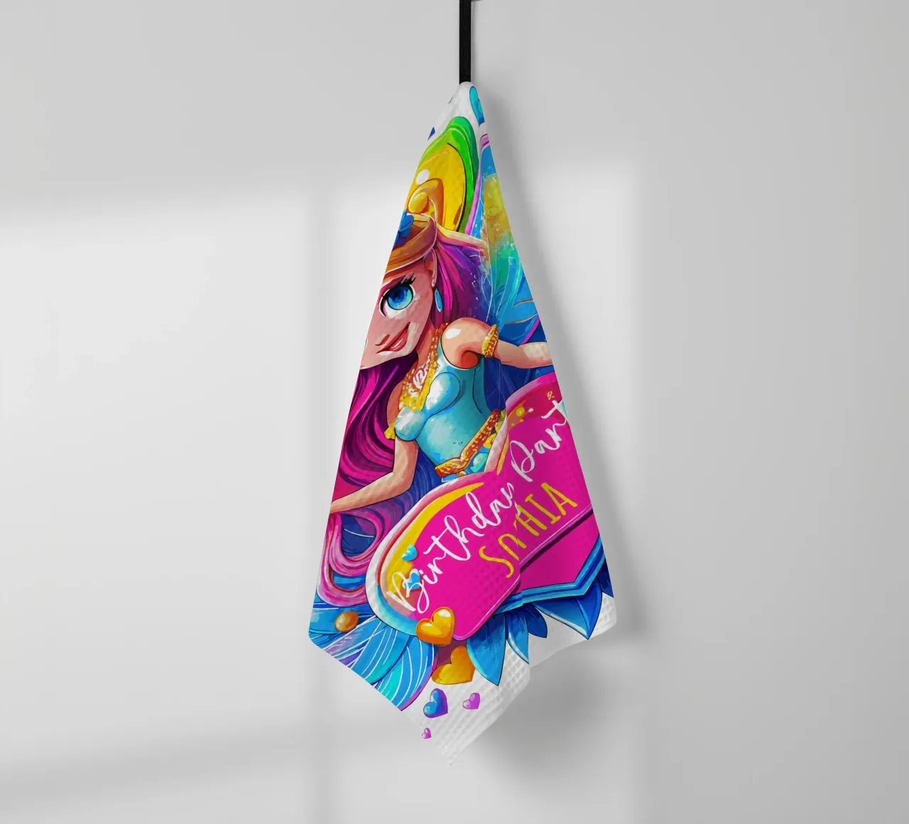 Little Fairy Magic Art - Name, Ereignis und Alter hinzufügen Geschirrtuch von Artnesia
