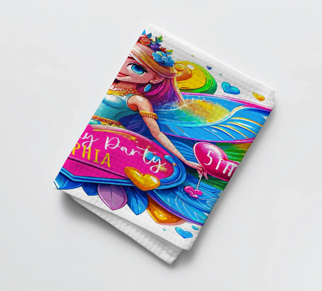 Little Fairy Magic Art - Ajoutez un nom, un événement et un âge personnalisés torchon de Artnesia