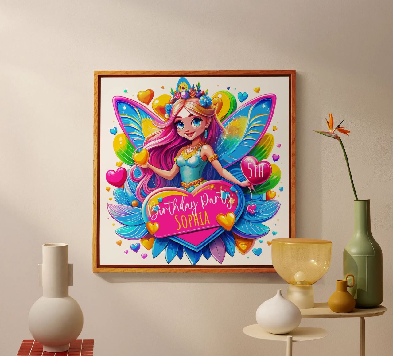 Little Fairy Magic Art - Add Custom Name, Event and Age acrylic glass by Artnesia