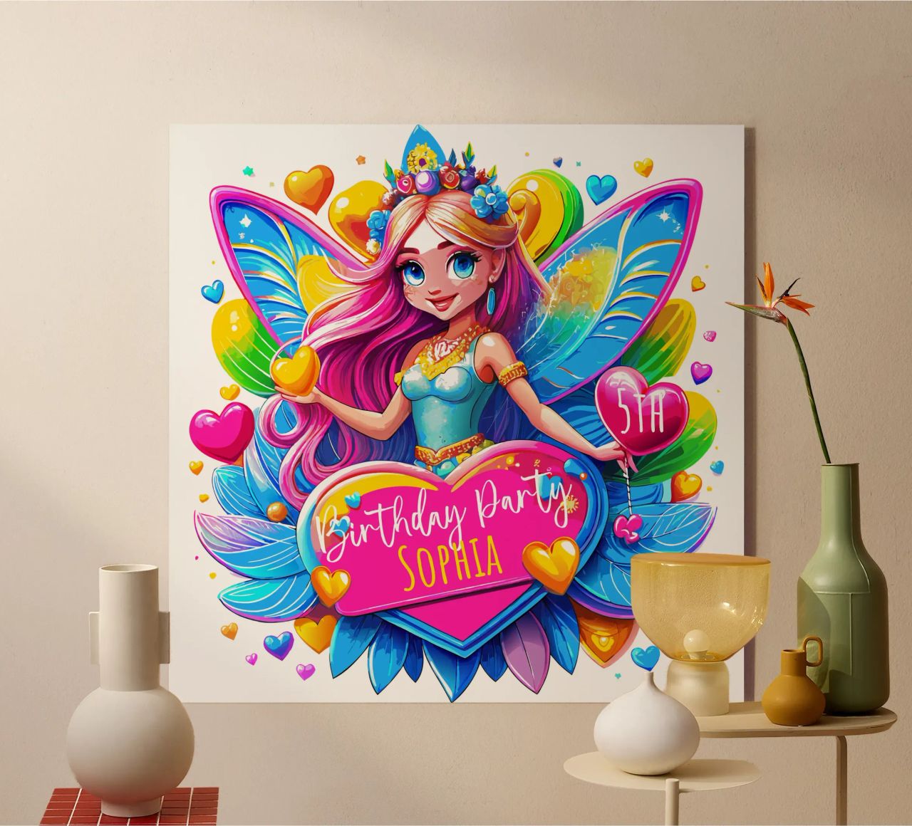 Little Fairy Magic Art - Add Custom Name, Event and Age acrylic glass by Artnesia
