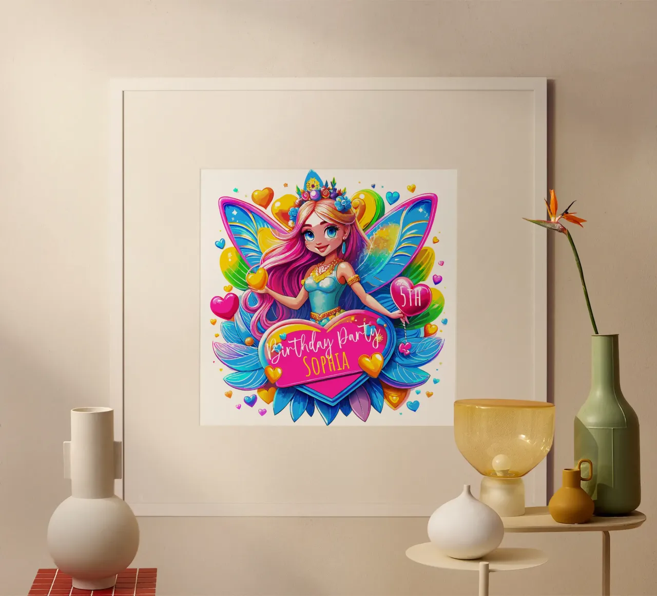 Little Fairy Magic Art - Name, Ereignis und Alter hinzufügen Poster von Artnesia