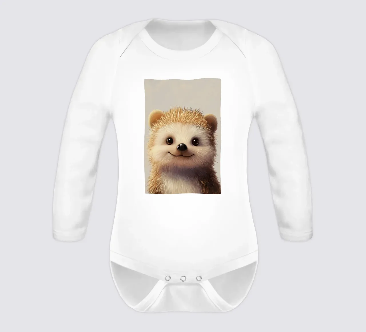 Hero #5: Hedgehog long-sleeve baby romper by farbenhelden
