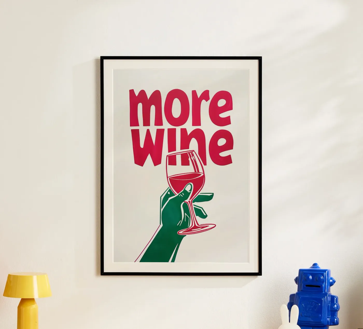 More Wine poster by Juicy Prints