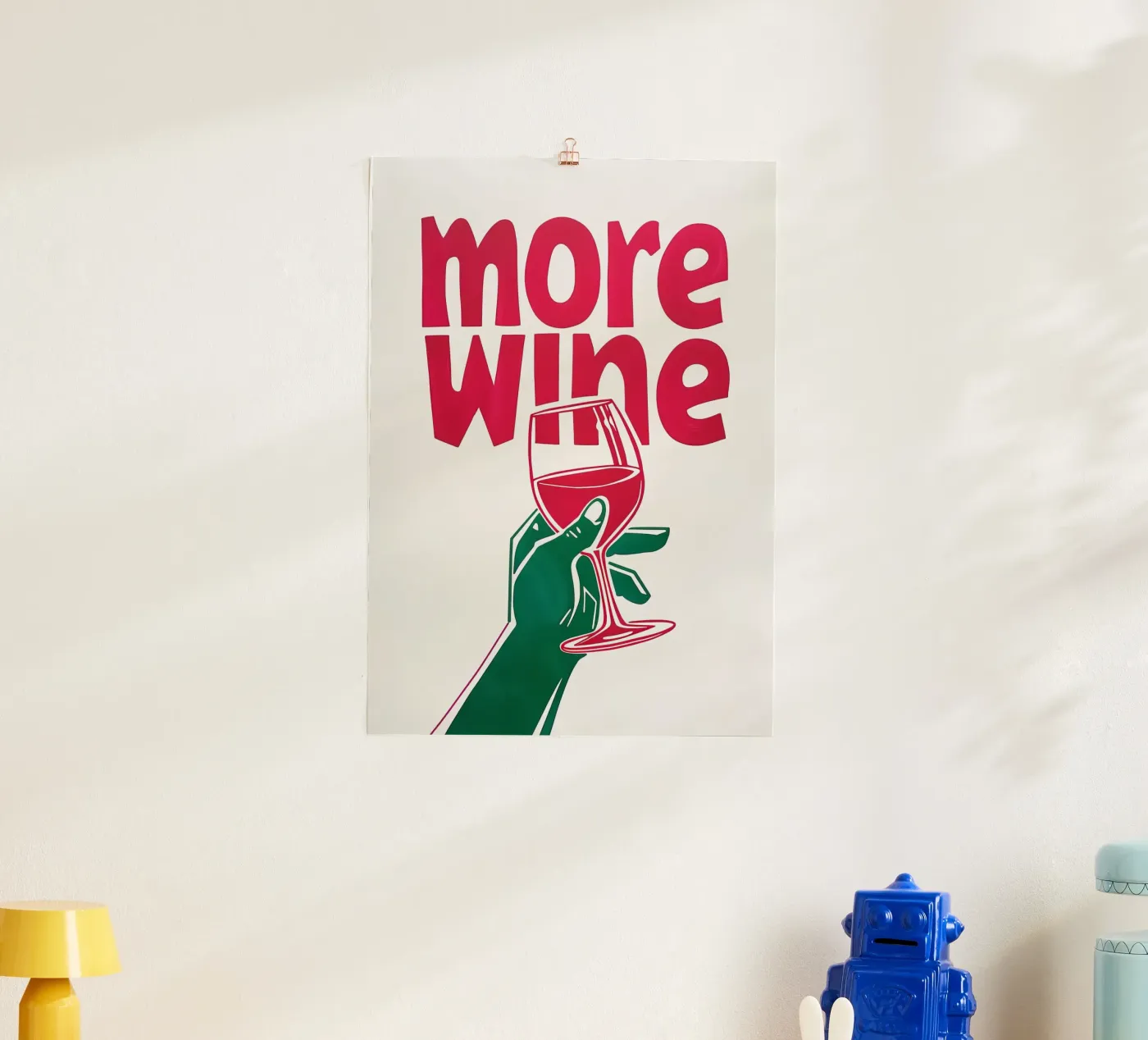 More Wine poster by Juicy Prints