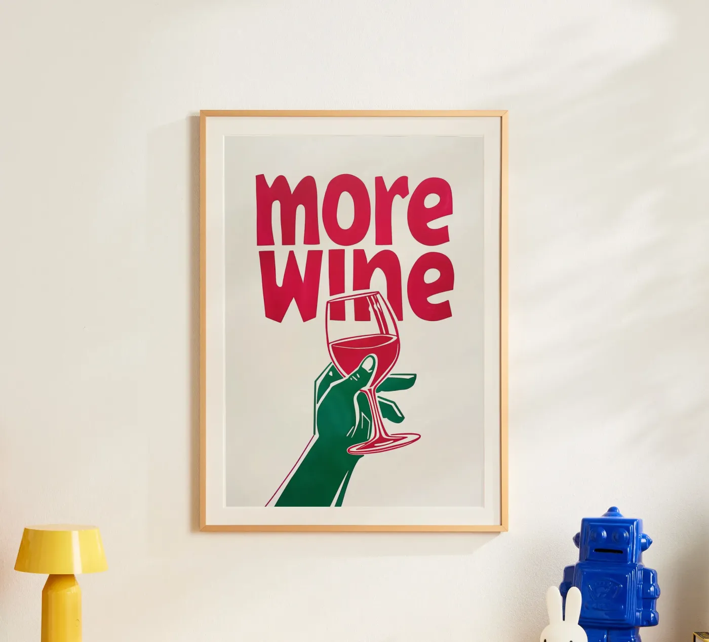 More Wine poster by Juicy Prints
