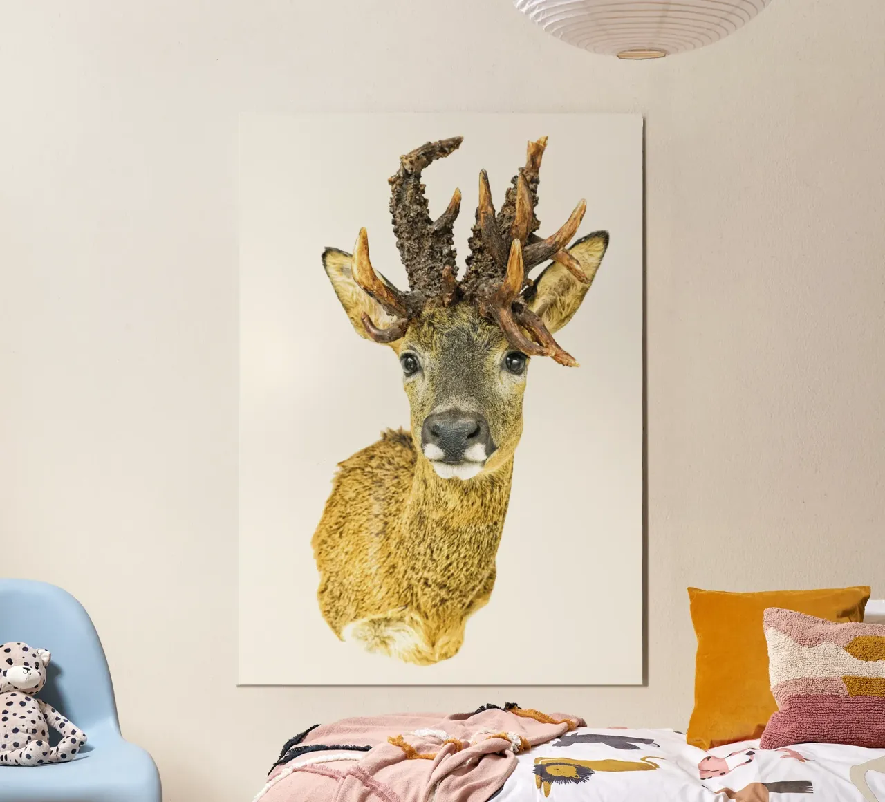 Poster del cervo maestoso poster con telaio in legno da Curious Collections by Marielle Leenders