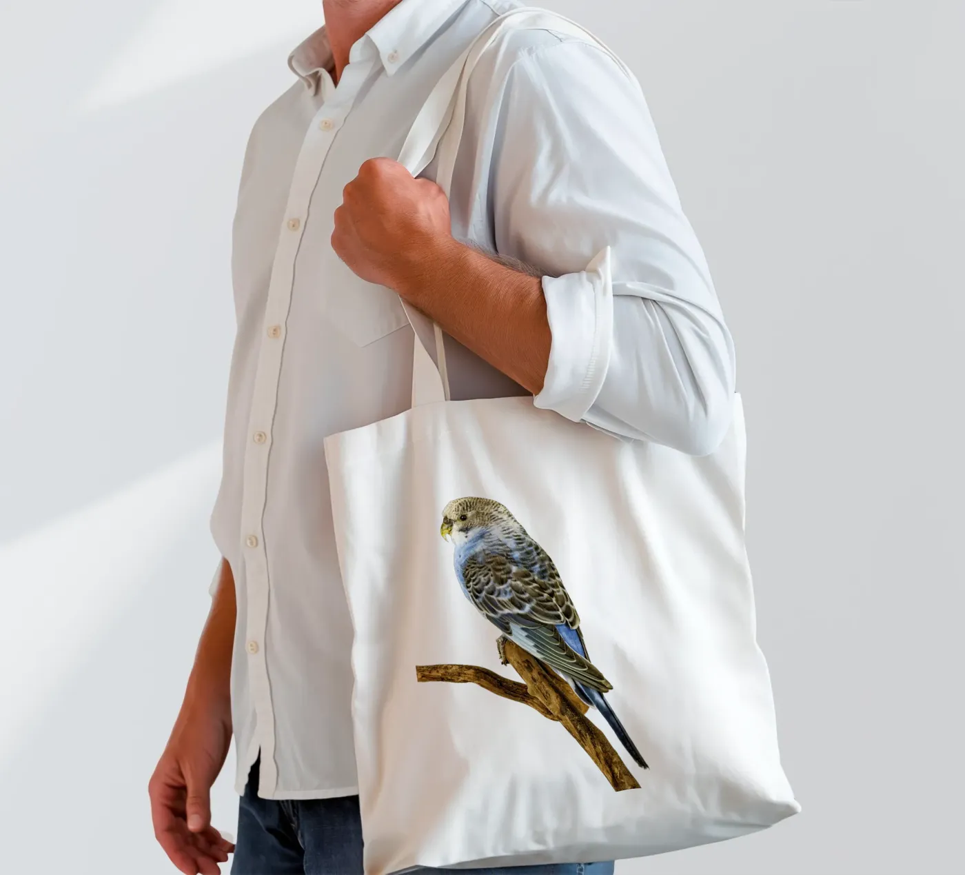 Parakeets tote bag by Curious Collections by Marielle Leenders