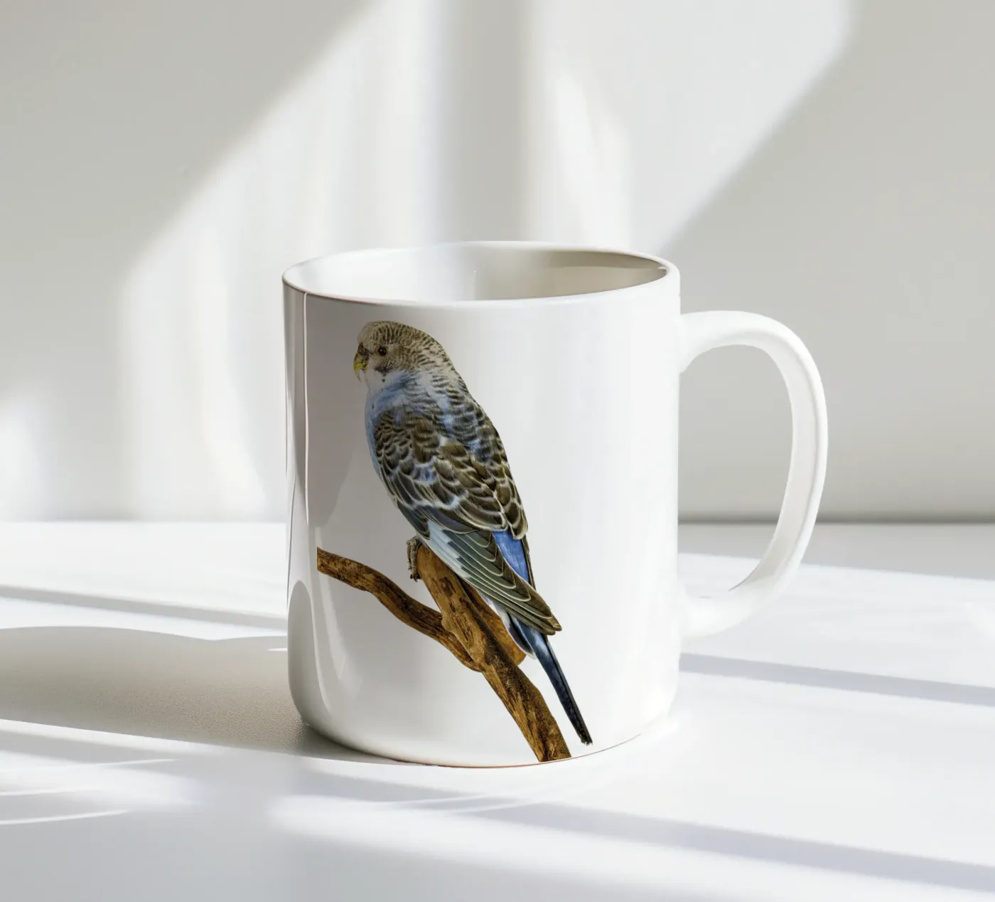 Parakeets ceramic mug by Curious Collections by Marielle Leenders
