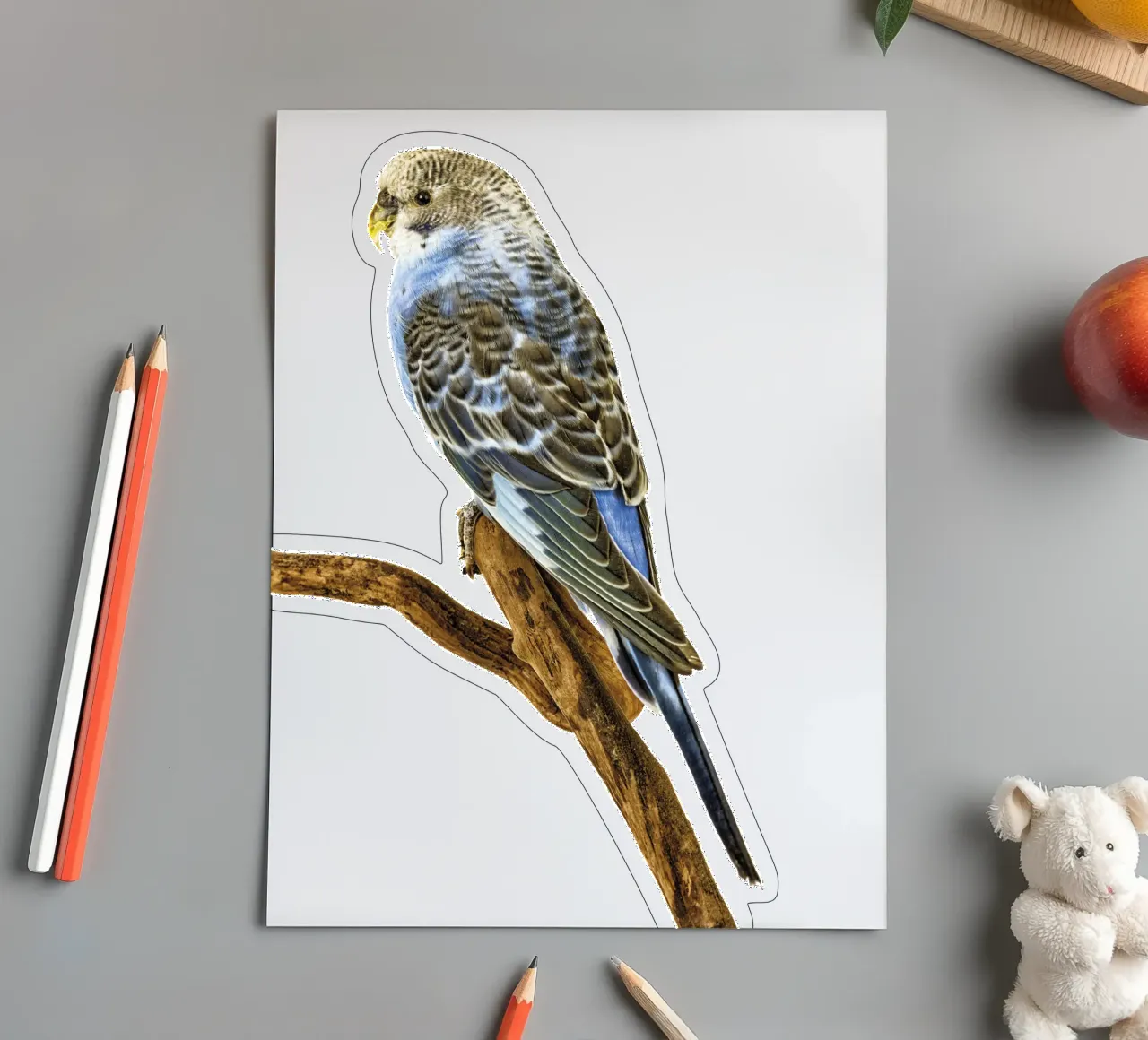 Parakeets sticker sheet by Curious Collections by Marielle Leenders