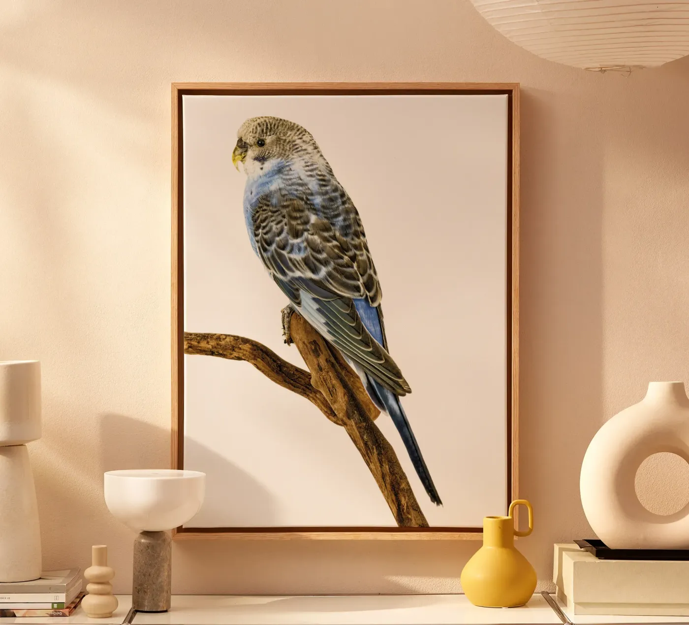 Parakeets canvas van Curious Collections by Marielle Leenders