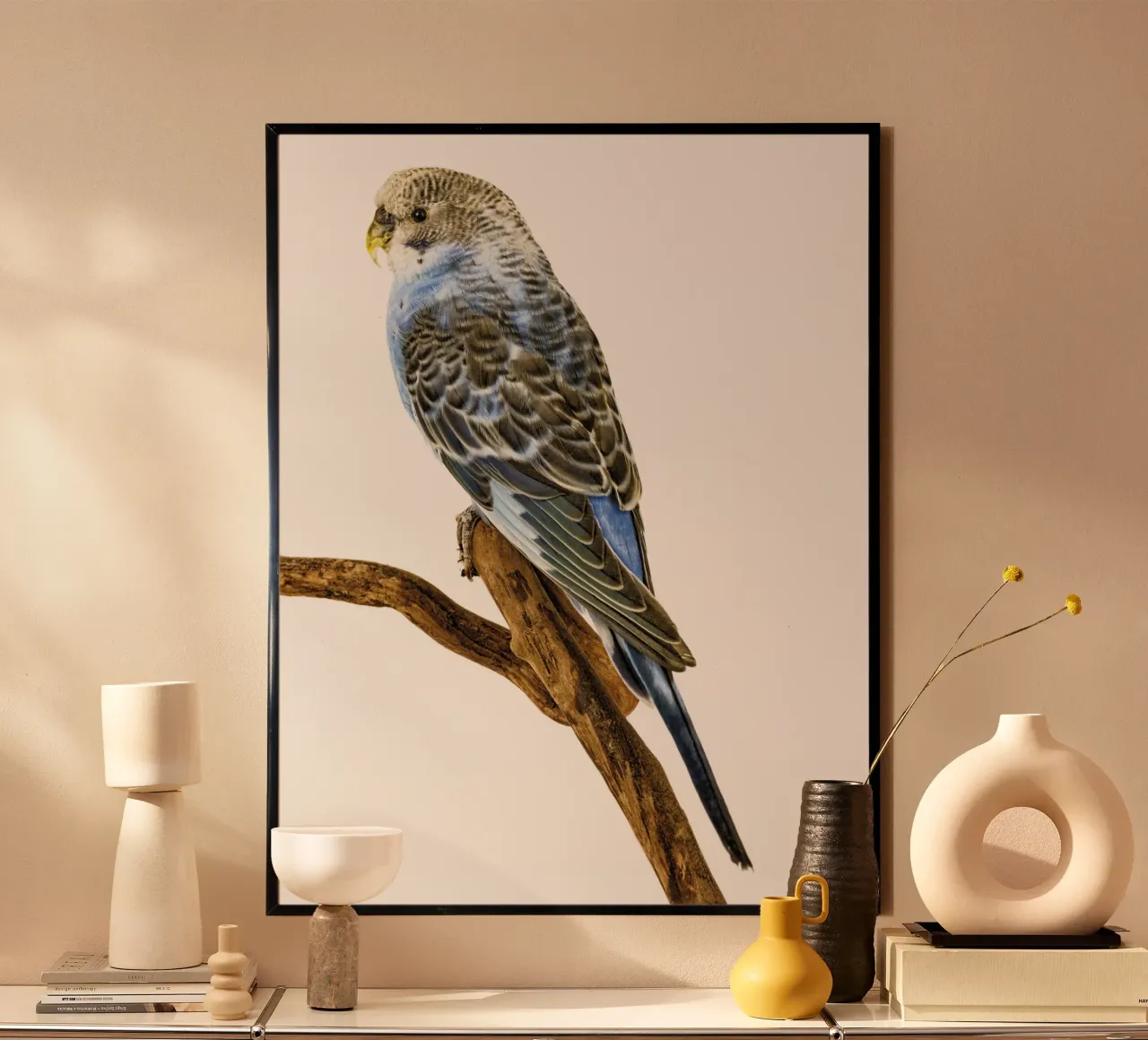 Parkieten poster van Curious Collections by Marielle Leenders