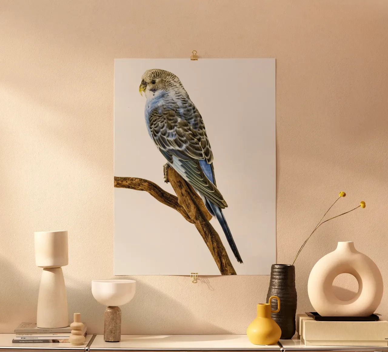 Parkieten poster van Curious Collections by Marielle Leenders