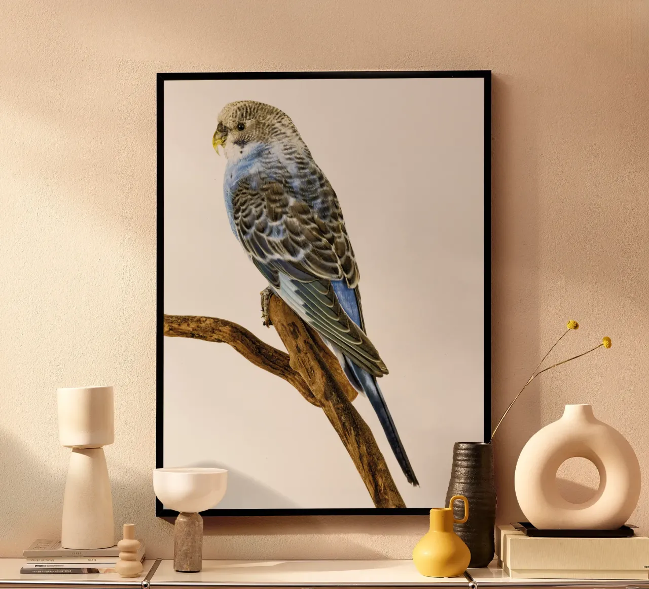 Parkieten poster van Curious Collections by Marielle Leenders