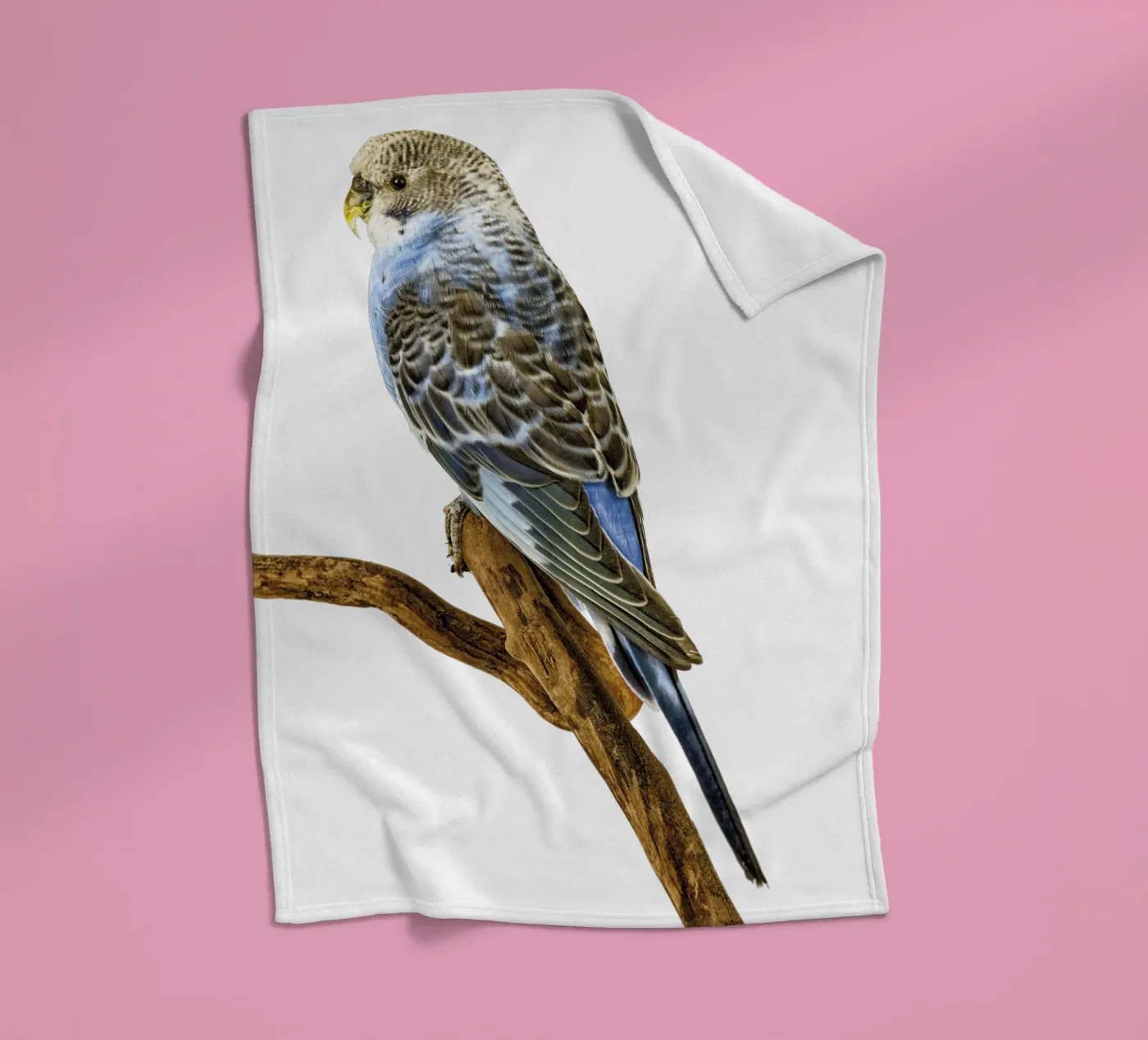 Parakeets fleece blanket by Curious Collections by Marielle Leenders