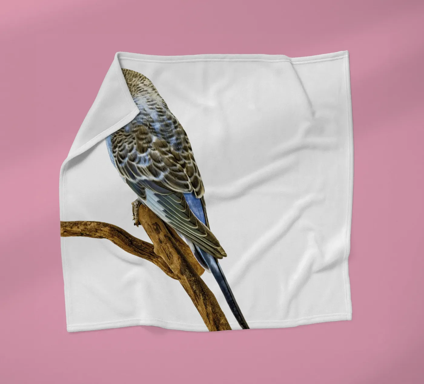 Parakeets fleece blanket by Curious Collections by Marielle Leenders