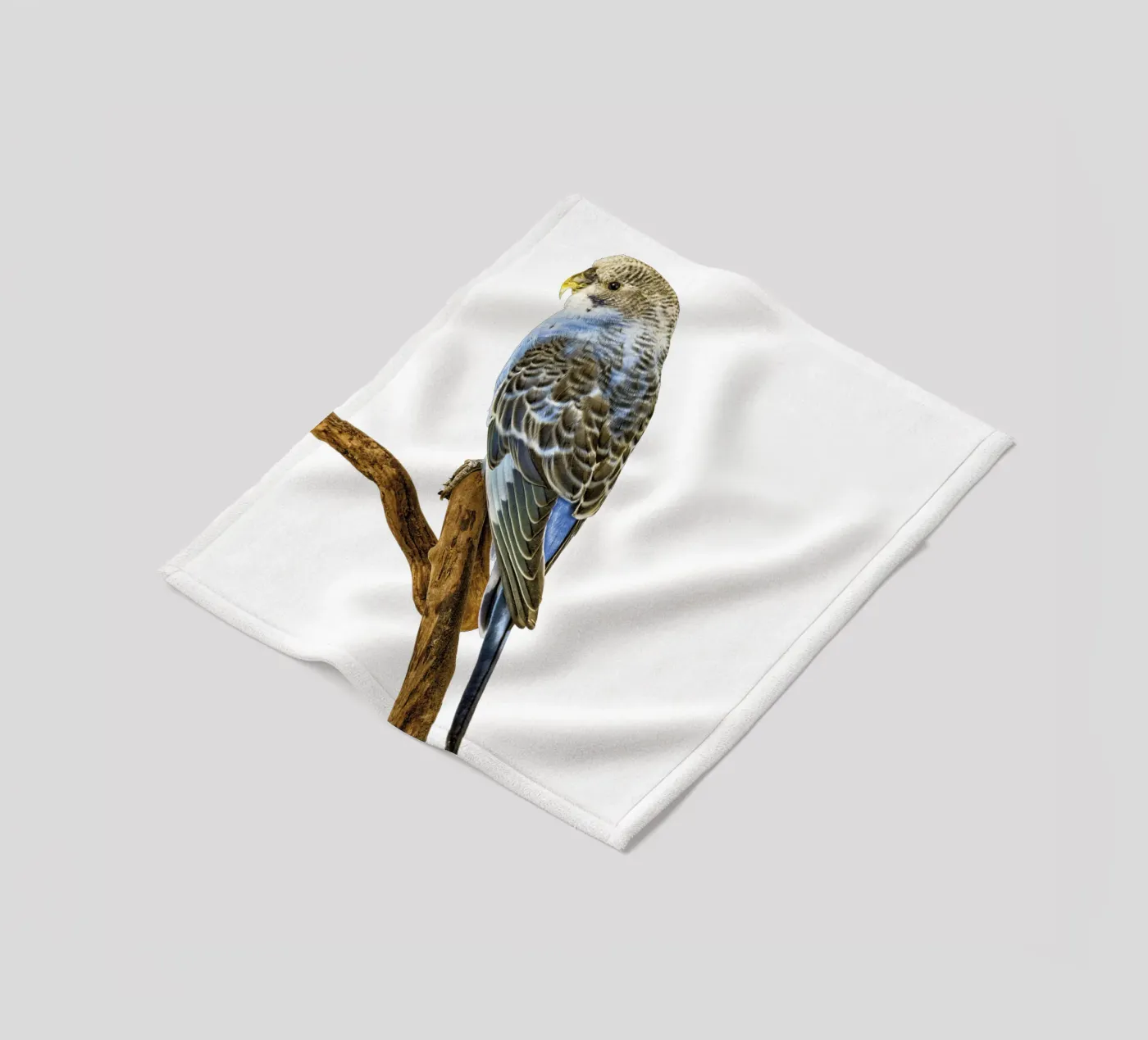 Parakeets fleece blanket by Curious Collections by Marielle Leenders