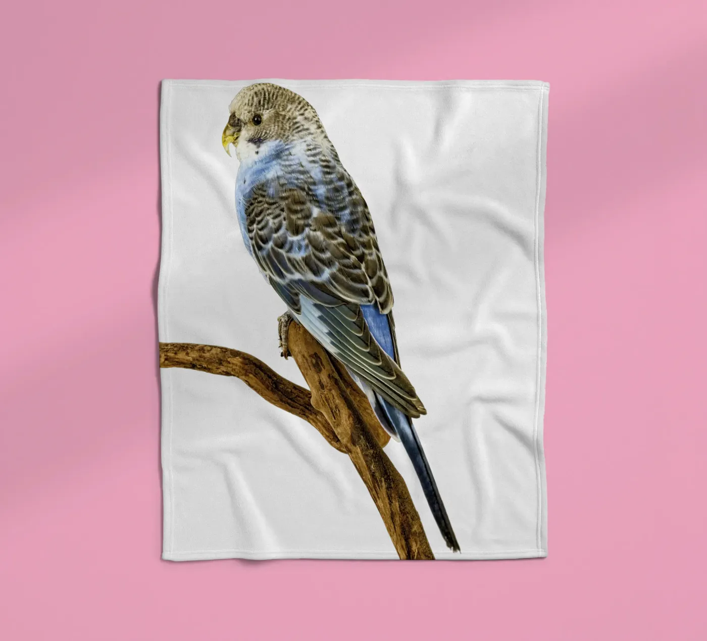 Parakeets fleece blanket by Curious Collections by Marielle Leenders