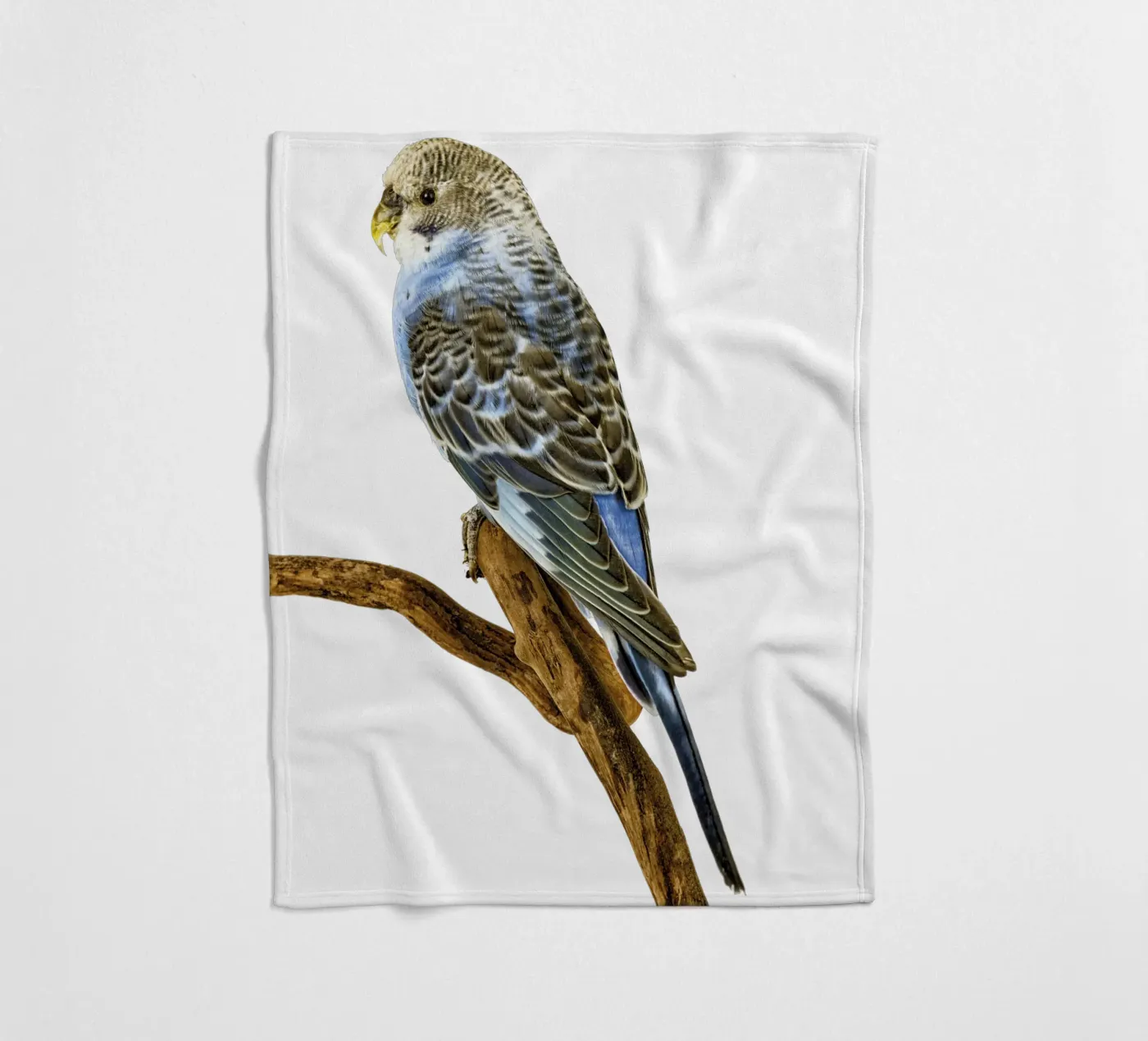 Parakeets fleece blanket by Curious Collections by Marielle Leenders