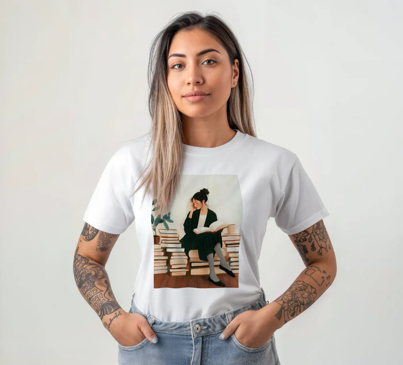 Quiet Reader t-shirt da Freya
