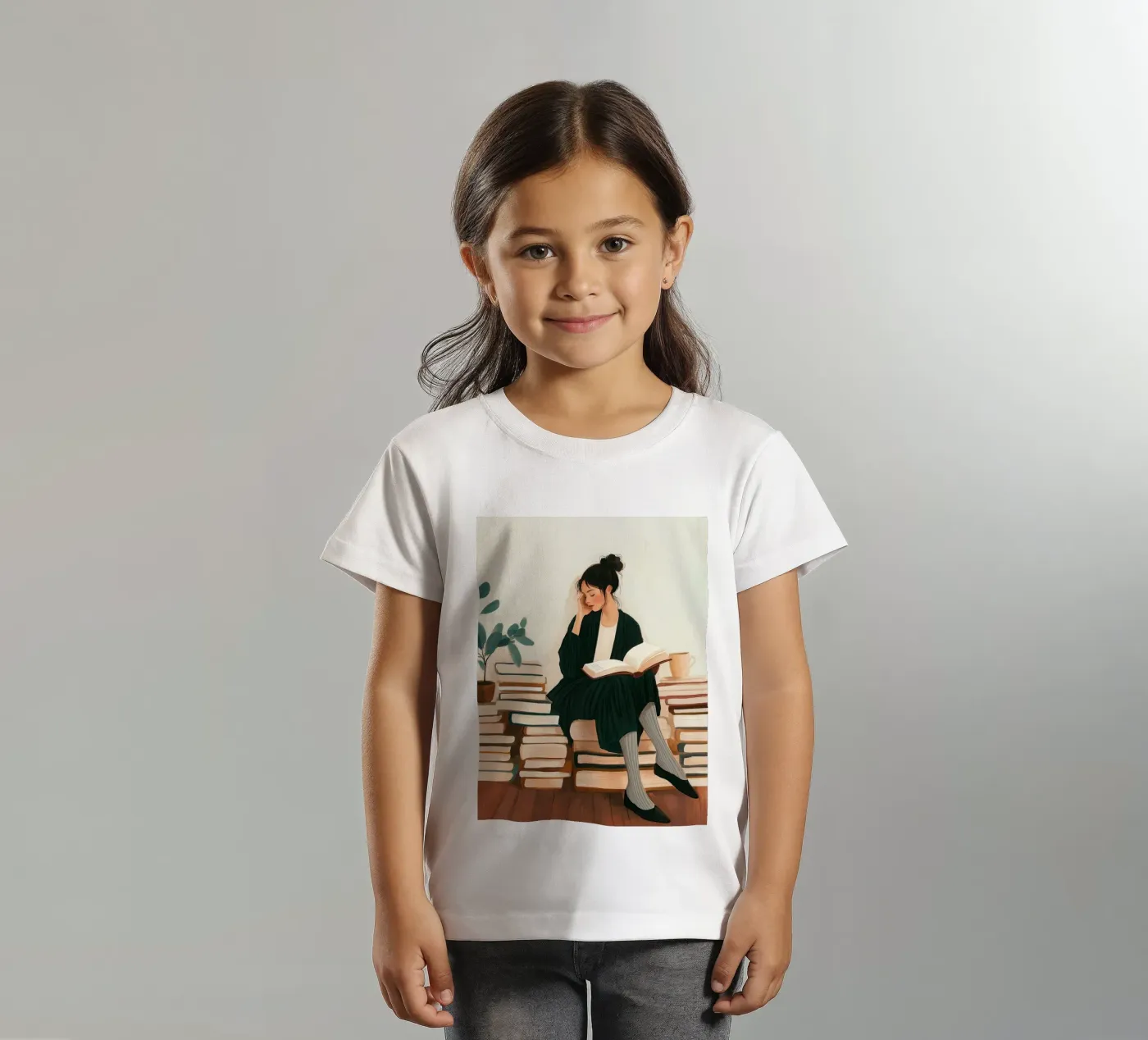 Quiet Reader kinder t-shirt van Freya