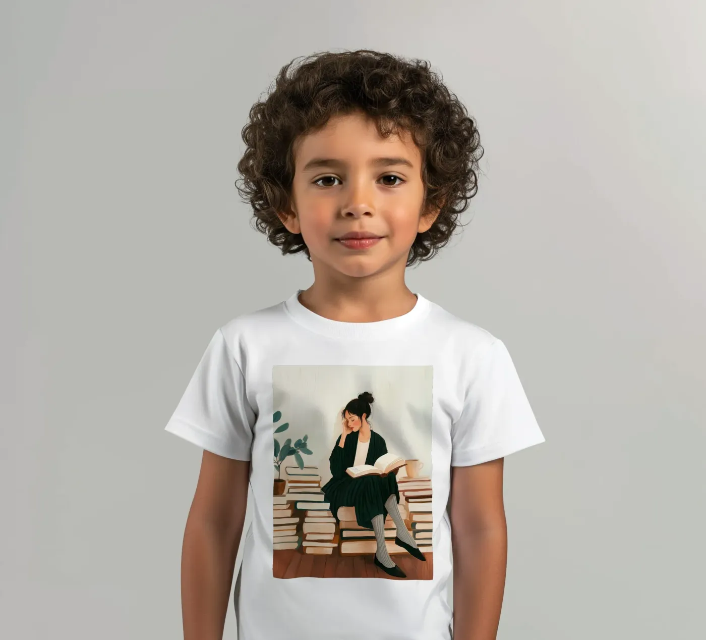 Quiet Reader kinder t-shirt van Freya