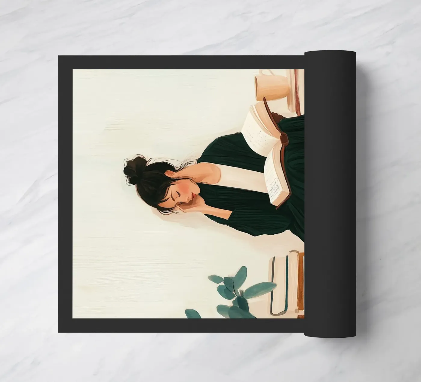 Quiet Reader doormat by Freya
