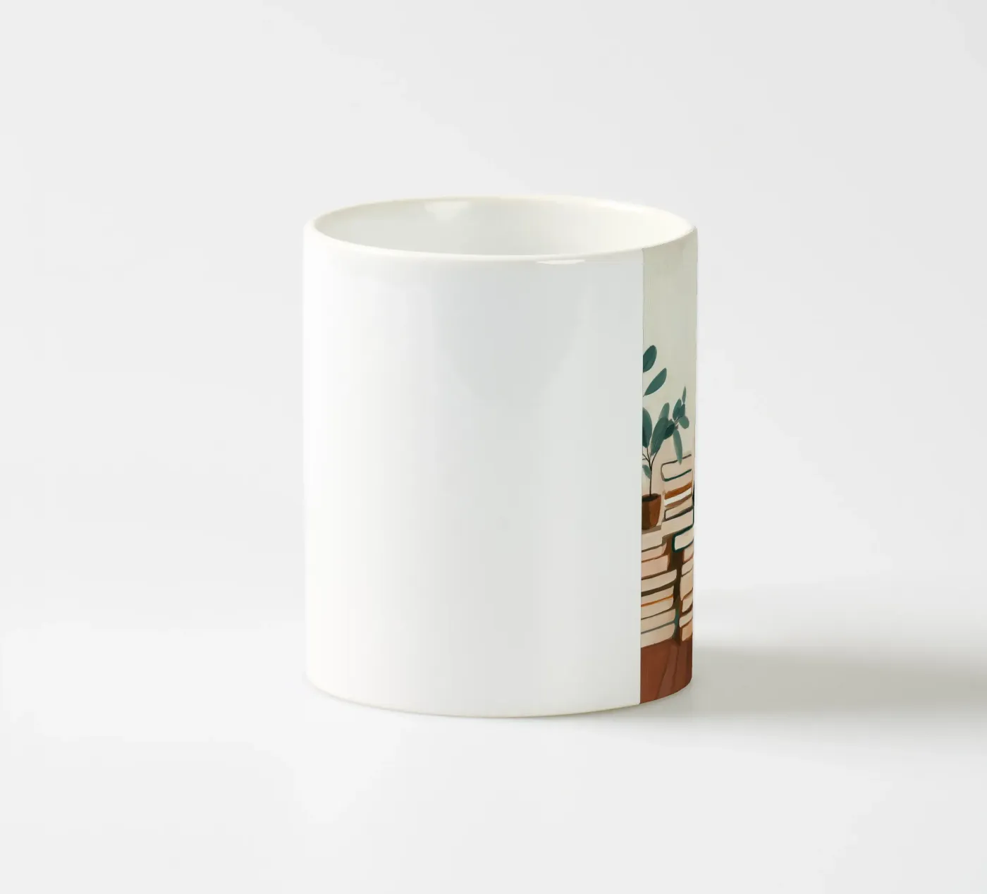 Quiet Reader ceramic mug by Freya