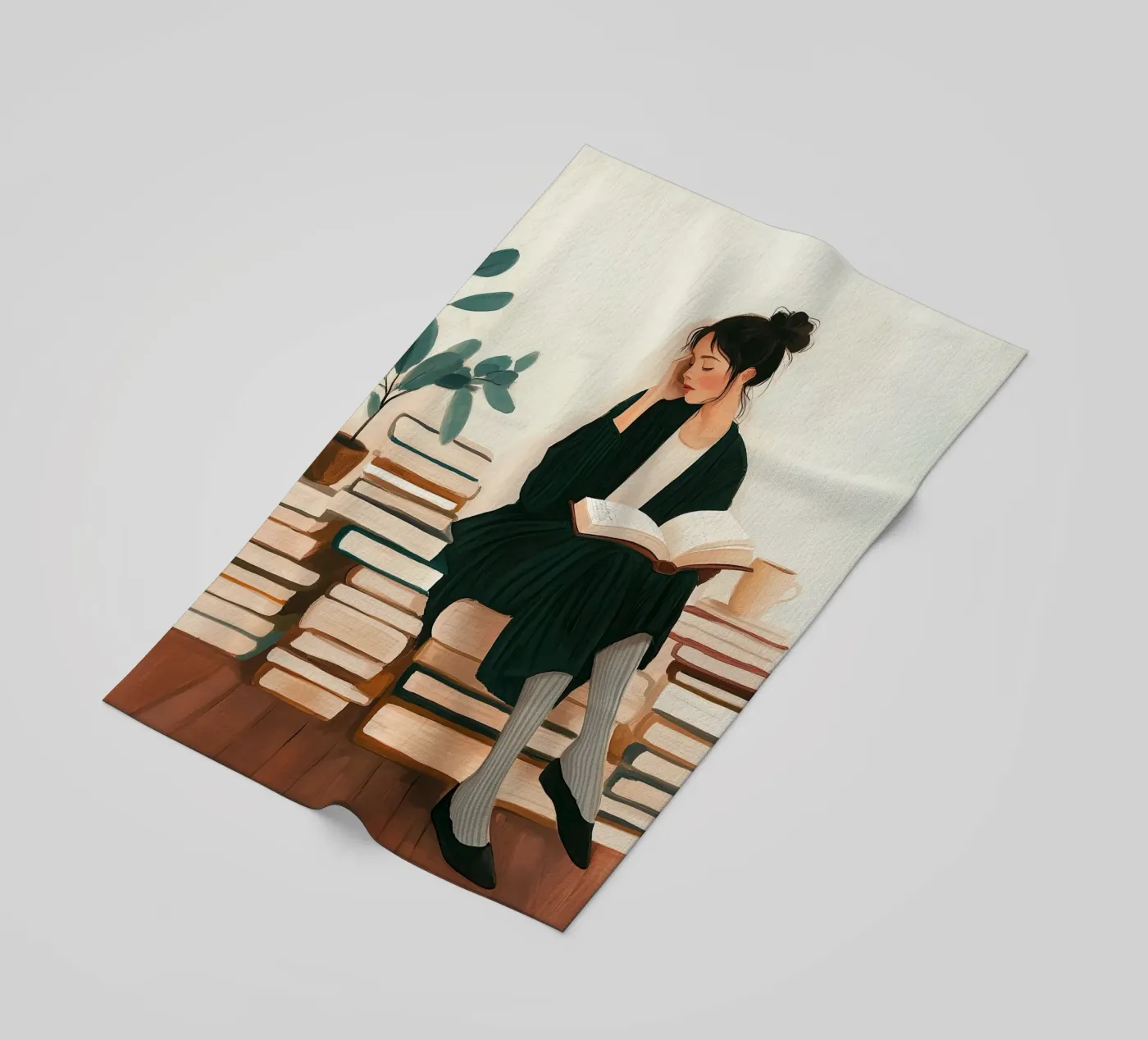 Quiet Reader strandhanddoek van Freya