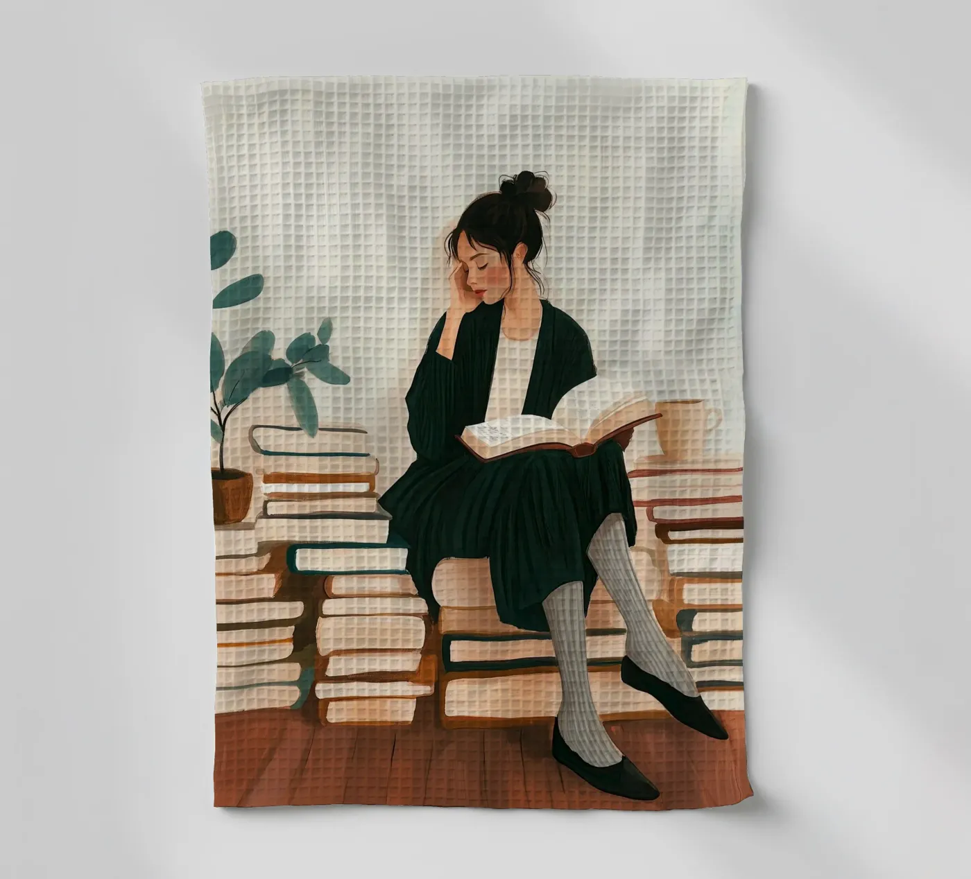Quiet Reader torchon de Freya