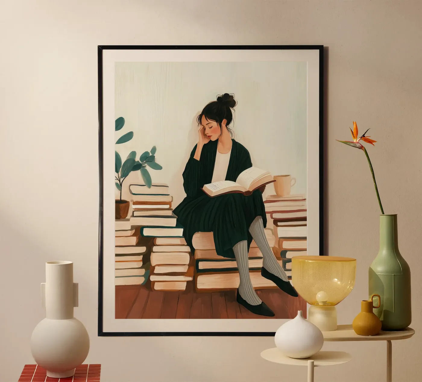 Quiet Reader poster by Freya