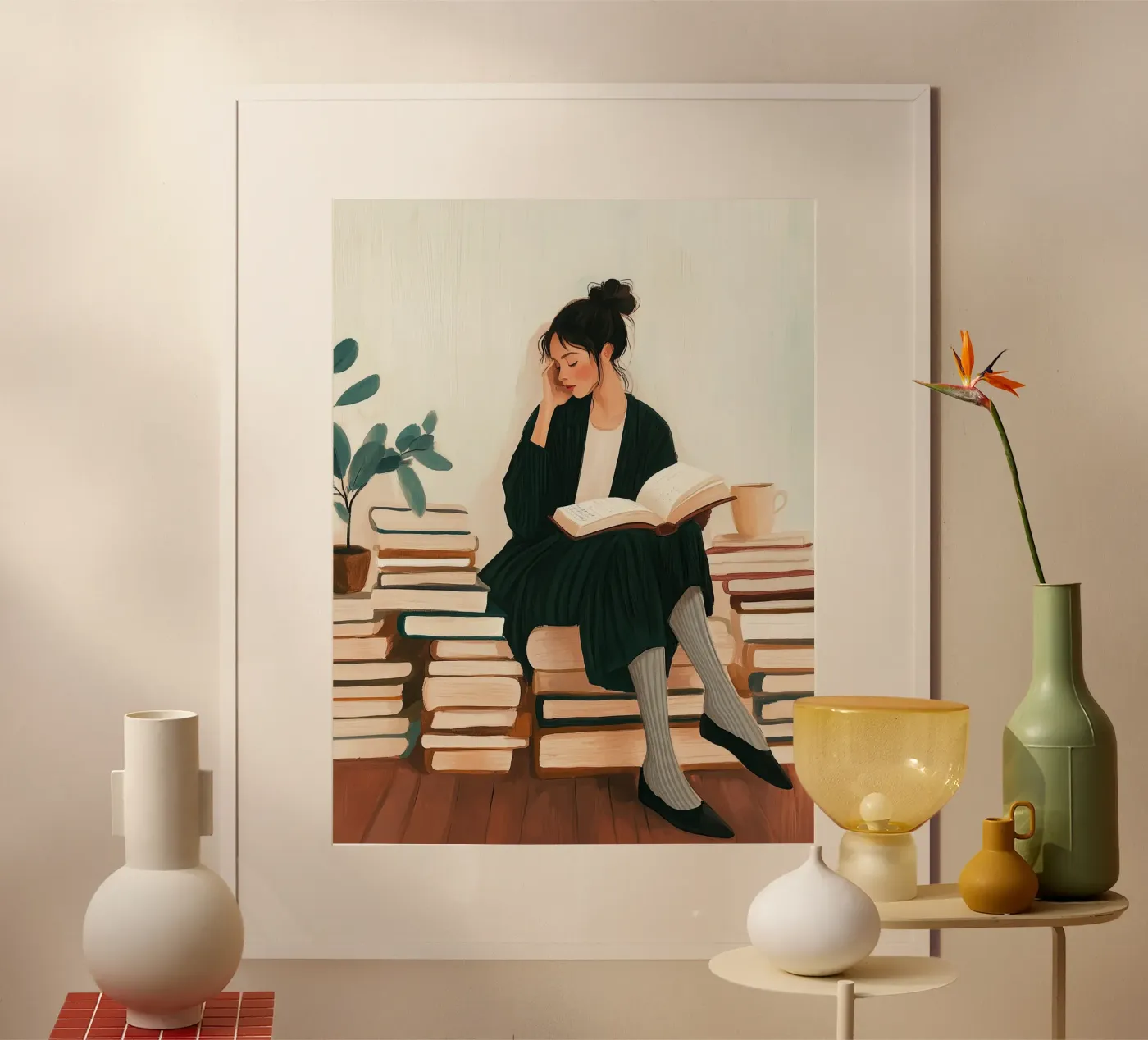 Quiet Reader poster by Freya