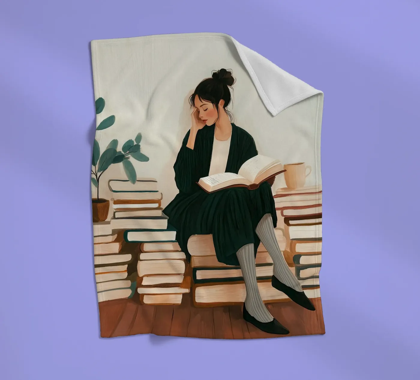 Quiet Reader coperta in pile da Freya